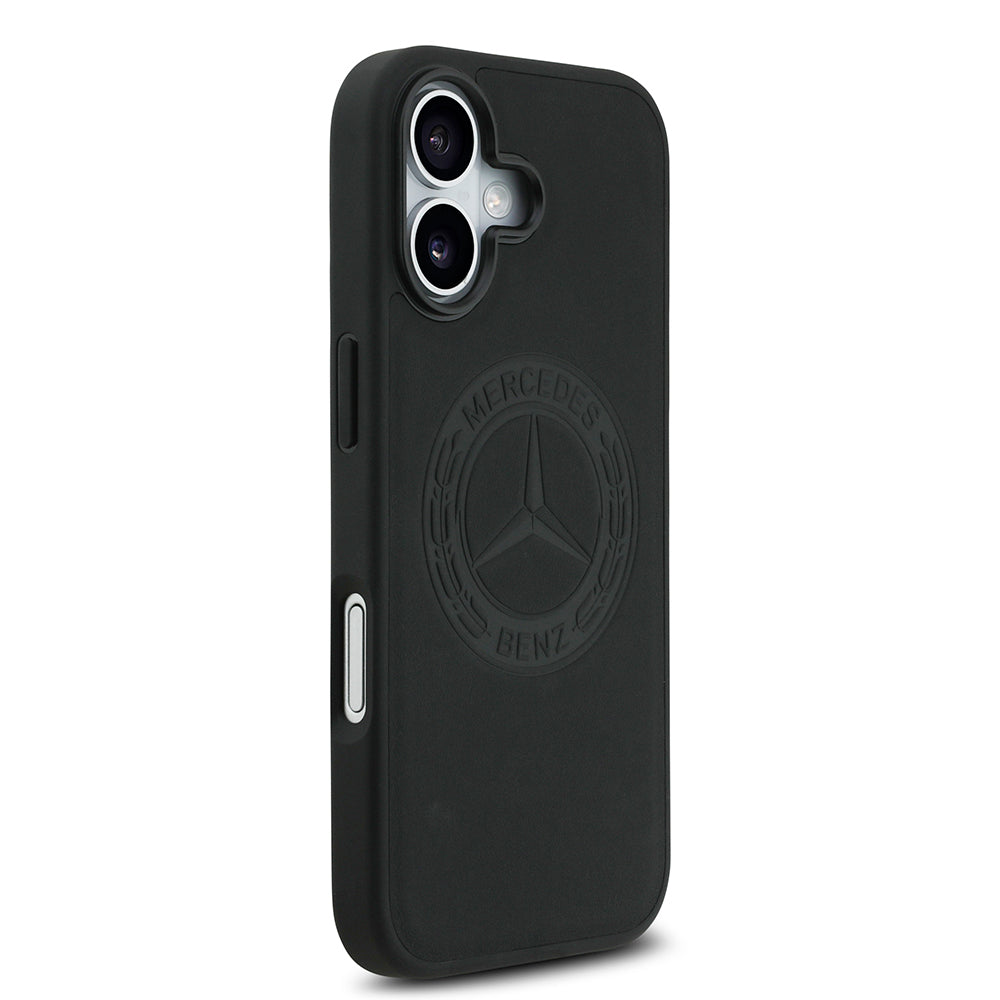 Apple iPhone 17 Kılıf Mercedes Benz Orjinal Lisanslı M-safe Şarj Özellikli Hakiki Deri Nostaljik Yıldız Dizayn Kapak Kahverengi