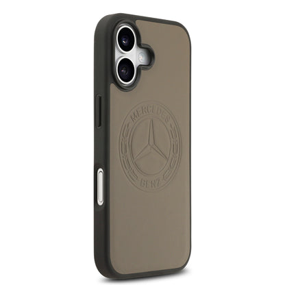 iPhone 17 Kılıf Mercedes Benz Orjinal Lisanslı M-safe Şarj Özellikli Hakiki Deri Nostaljik Yıldız Dizayn Kılıf