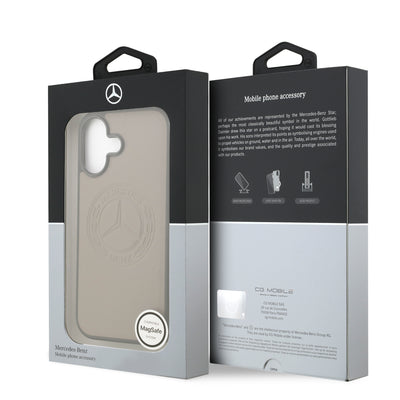 Apple iPhone 17 Kılıf Mercedes Benz Orjinal Lisanslı M-safe Şarj Özellikli Hakiki Deri Nostaljik Yıldız Dizayn Kapak Kahverengi