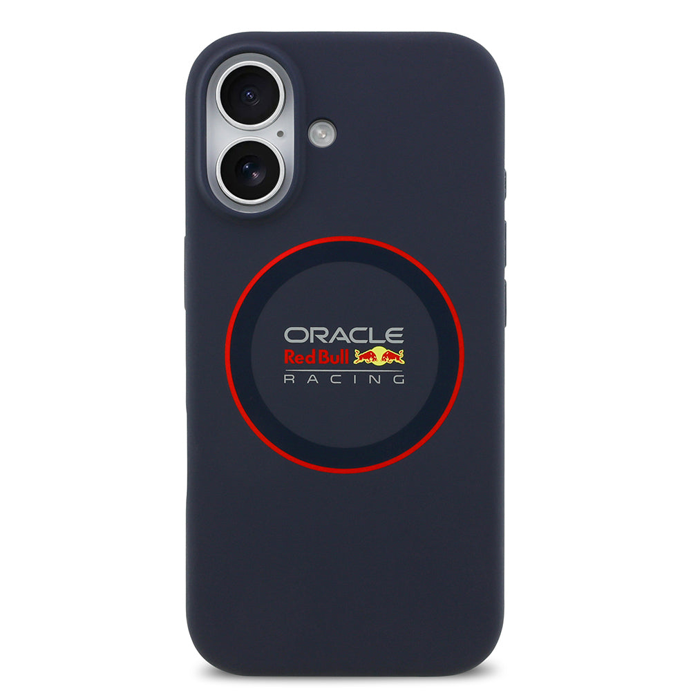 iPhone 17 Kılıf Redbull Orjinal Lisanslı M-safe Şarj Özellikli Kırmızı Halka ve Logo Silikon Kılıf