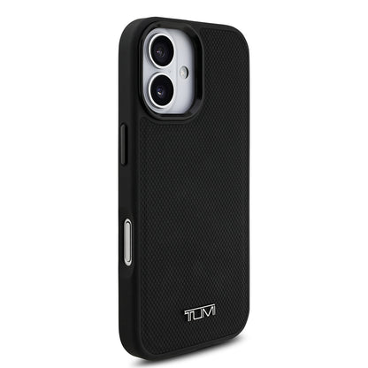 iPhone 17 Kılıf TUMI M-safe Şarj Özellikli Deri Noktalı Dizayn Kılıf