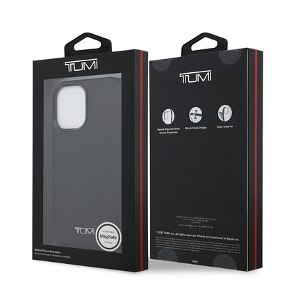 iPhone 17 Kılıf TUMI M-safe Şarj Özellikli Deri Noktalı Dizayn Kılıf