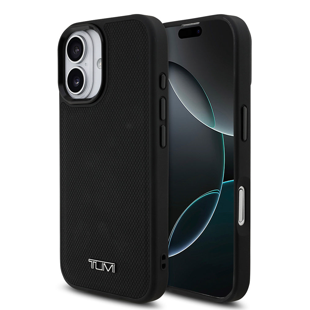 iPhone 17 Kılıf TUMI M-safe Şarj Özellikli Deri Noktalı Dizayn Kılıf