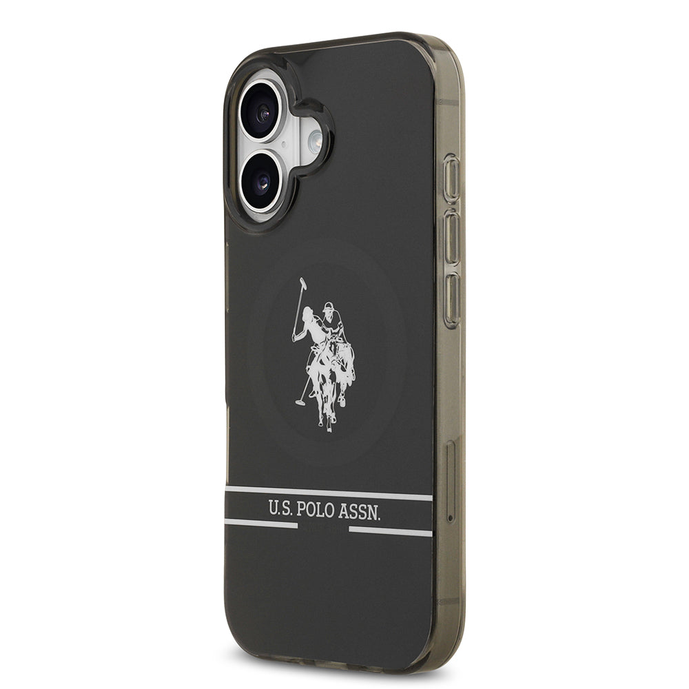 iPhone 17 Kılıf U.S. Polo Assn. Orjinal Lisanslı M-safe Şarj Özellikli IML Double Horse Stripe Logolu Kılıf