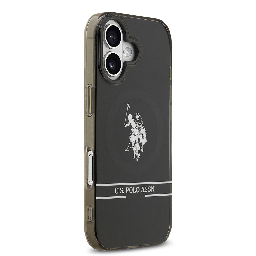 iPhone 17 Kılıf U.S. Polo Assn. Orjinal Lisanslı M-safe Şarj Özellikli IML Double Horse Stripe Logolu Kılıf