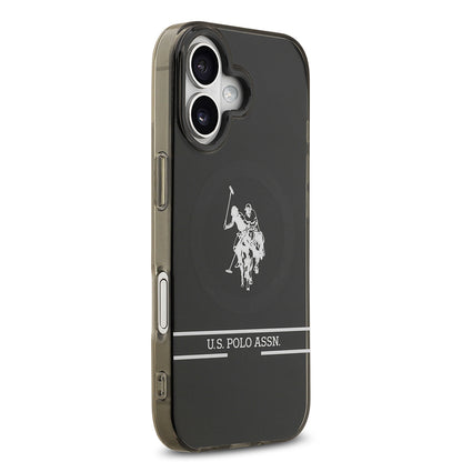 iPhone 17 Kılıf U.S. Polo Assn. Orjinal Lisanslı M-safe Şarj Özellikli IML Double Horse Stripe Logolu Kılıf