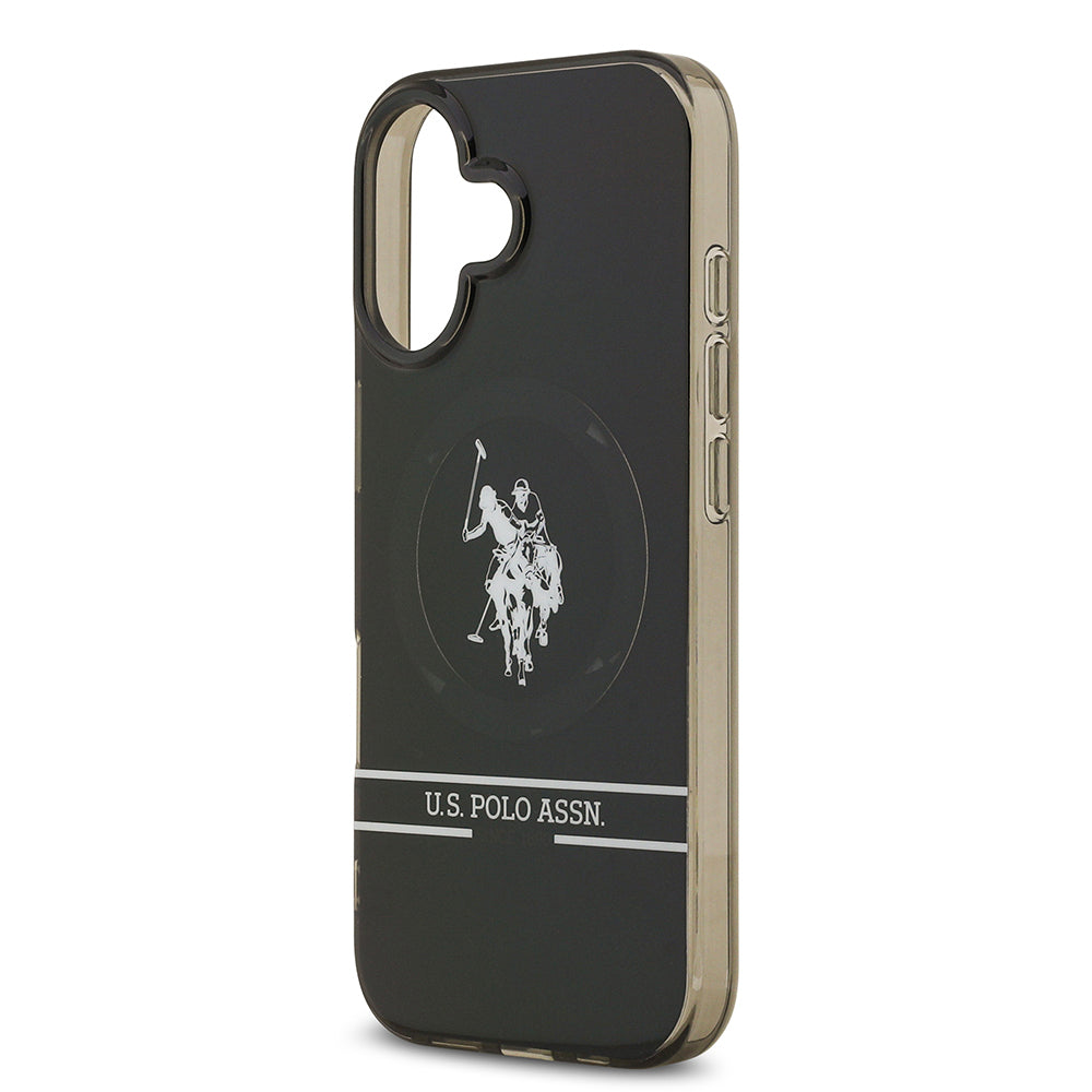 iPhone 17 Kılıf U.S. Polo Assn. Orjinal Lisanslı M-safe Şarj Özellikli IML Double Horse Stripe Logolu Kılıf