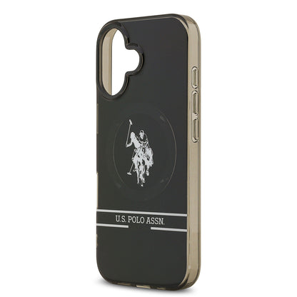 iPhone 17 Kılıf U.S. Polo Assn. Orjinal Lisanslı M-safe Şarj Özellikli IML Double Horse Stripe Logolu Kılıf