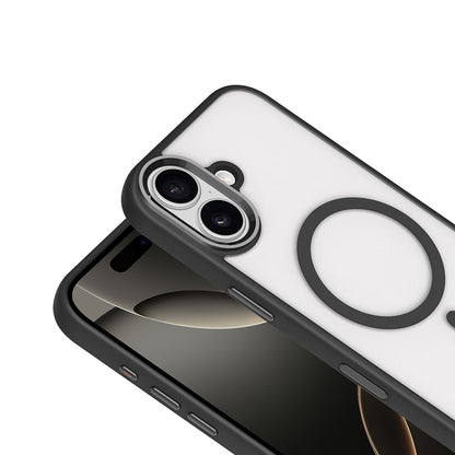 iPhone 17 Kılıf Wireless Şarj Özellikli Zore Krom M-safe Silikon Kılıf