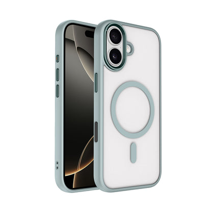 iPhone 17 Kılıf Wireless Şarj Özellikli Zore Krom M-safe Silikon Kılıf