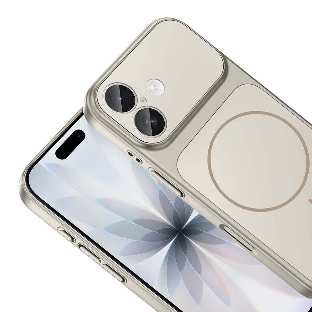 Apple iPhone 17 Kılıf Zore M-Safe Şarj Özellikli Kamera Korumalı Formen Kapak Gri