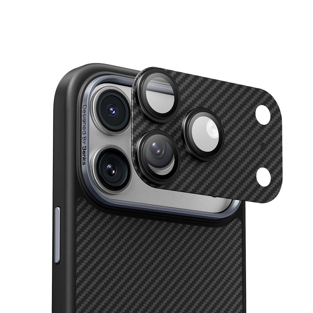 iPhone 17 Pro Benks ArmorWarrior Serisi 600D Kevlar Kamera Lens Koruyucu