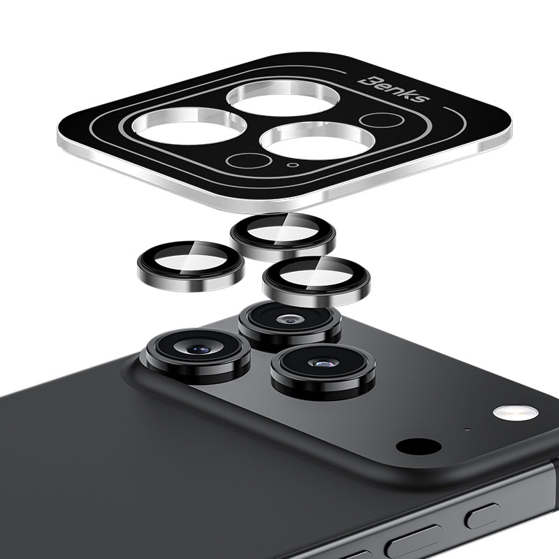 Apple iPhone 17 Pro Benks DR Safir Kamera Lens Koruyucu Turuncu