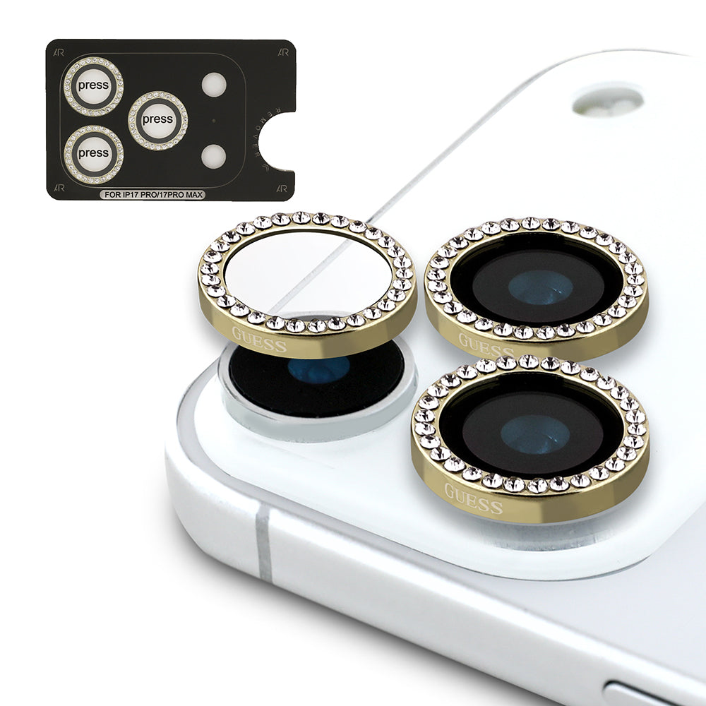 iPhone 17 Pro Guess Orjinal Lisanslı 4G ve Yazı Logolu Kılıf + Ekran Koruyucu + Lens Koruyucu 3in1 Aksesuar Seti