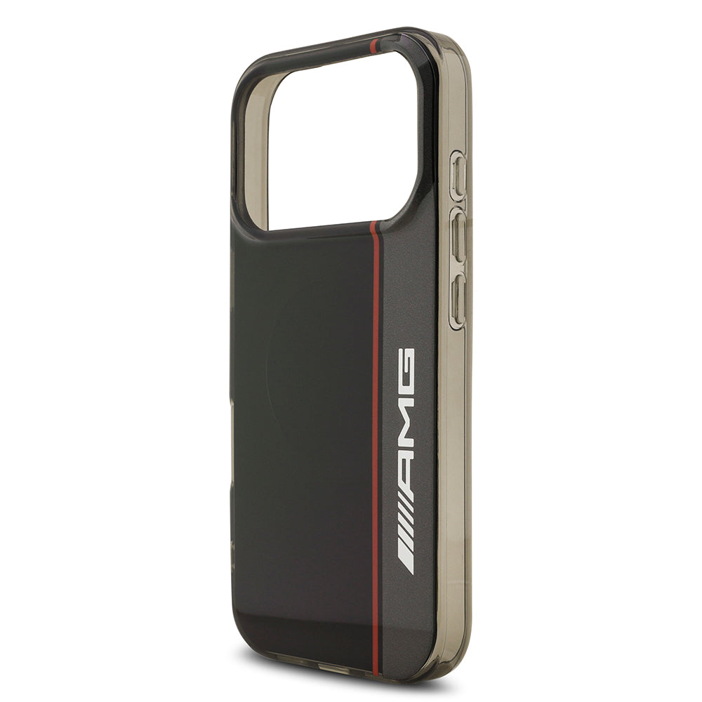 iPhone 17 Pro Kılıf AMG Orjinal Lisanslı M-safe Şarj Özellikli IML Baskı Logolu Çift Katmanlı Bow Lines Kılıf