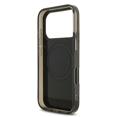 Apple iPhone 17 Pro Kılıf AMG Orjinal Lisanslı M-safe Şarj Özellikli IML Baskı Logolu Çift Katmanlı Bow Lines Kapak Siyah