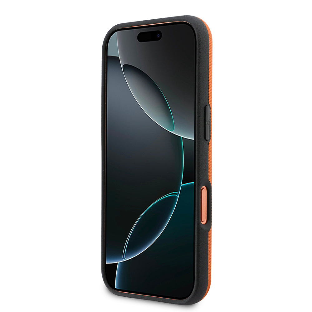 Apple iPhone 17 Pro Kılıf BMW Orjinal Lisanslı M-safe Şarj Özellikli Halka Tasarımlı M Logolu PU Deri Kapak