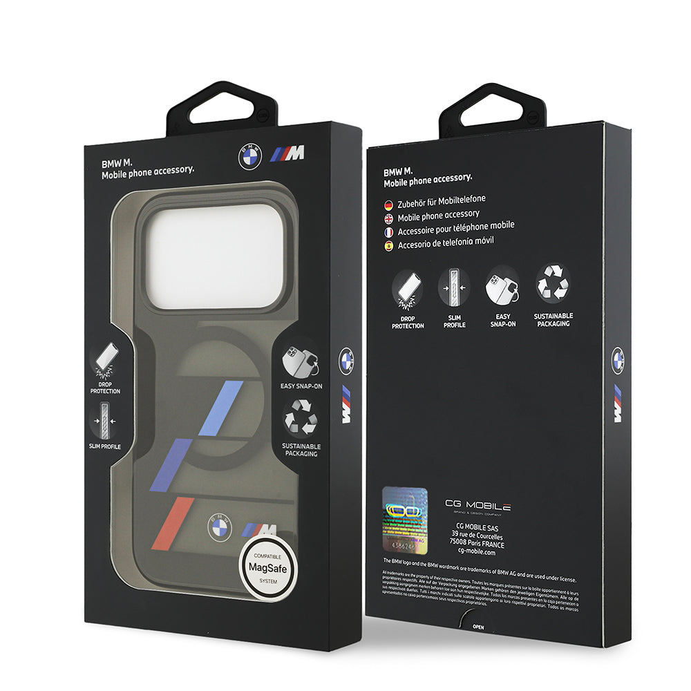 iPhone 17 Pro Kılıf BMW Orjinal Lisanslı M-safe Şarj Özellikli IML Baskılı Üç Renkli M Dizayn Kılıf