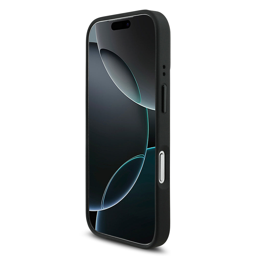 iPhone 17 Pro Kılıf BMW Orjinal Lisanslı M-safe Şarj Özellikli M Logolu Üç Şeritli Delikli Deri Kılıf