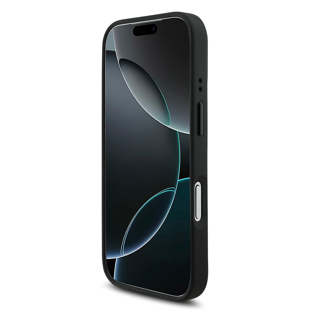 iPhone 17 Pro Kılıf BMW Orjinal Lisanslı M-safe Şarj Özellikli M Logolu Üç Şeritli Delikli Deri Kılıf