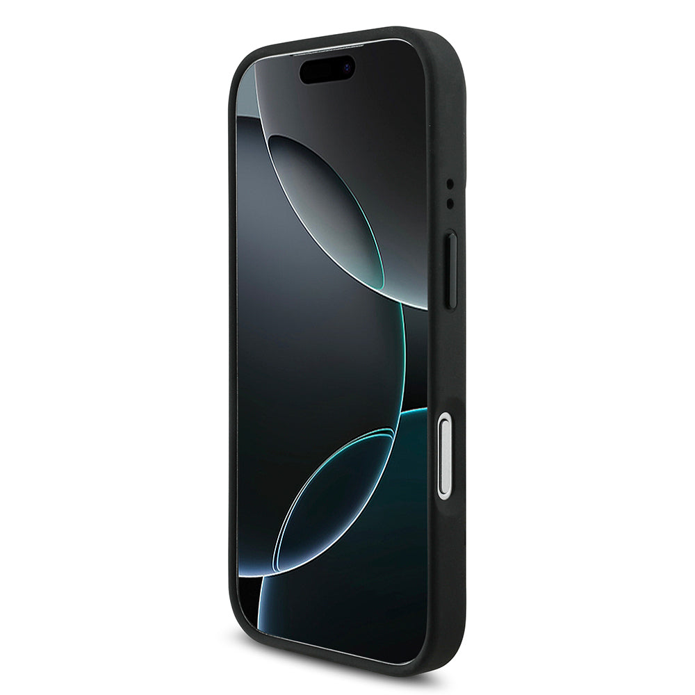 iPhone 17 Pro Kılıf BMW Orjinal Lisanslı M-safe Şarj Özellikli Metal BMW ve M Logolu PU Karbon Tasarımlı Kılıf