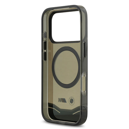 iPhone 17 Pro Kılıf BMW Orjinal Lisanslı M-safe Şarj Özellikli Metal Buton Tasarımlı Tranparan M Dizayn Kılıf