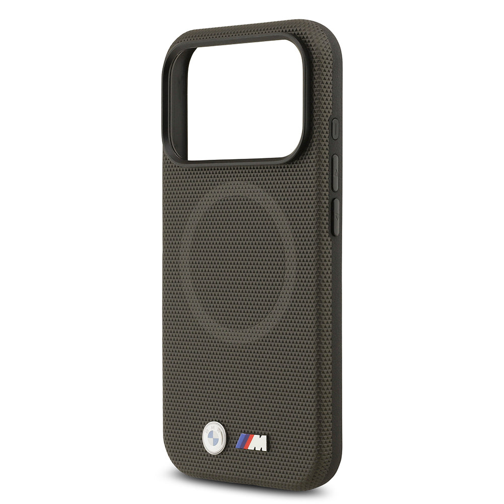 iPhone 17 Pro Kılıf BMW Orjinal Lisanslı M-safe Şarj Özellikli Metal Logolu Delikli M Dizayn Deri Kılıf