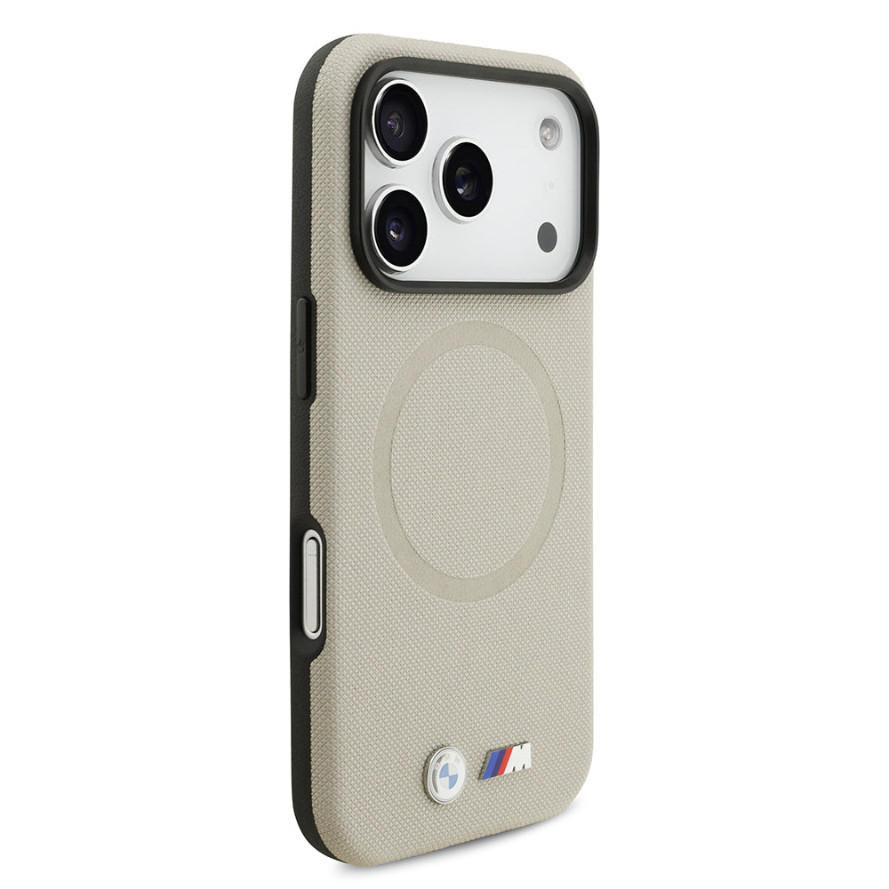 iPhone 17 Pro Kılıf BMW Orjinal Lisanslı M-safe Şarj Özellikli Metal Logolu Delikli M Dizayn Deri Kılıf