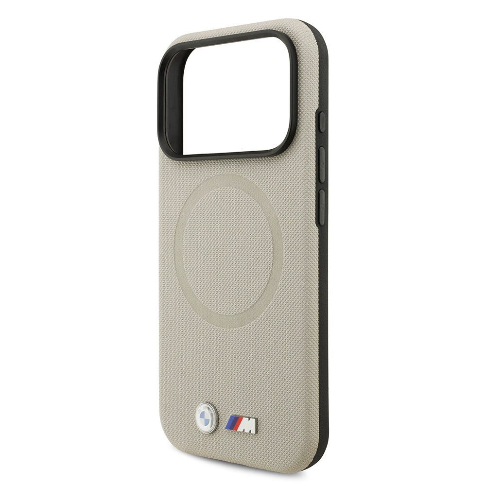 iPhone 17 Pro Kılıf BMW Orjinal Lisanslı M-safe Şarj Özellikli Metal Logolu Delikli M Dizayn Deri Kılıf