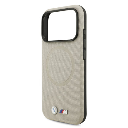 iPhone 17 Pro Kılıf BMW Orjinal Lisanslı M-safe Şarj Özellikli Metal Logolu Delikli M Dizayn Deri Kılıf