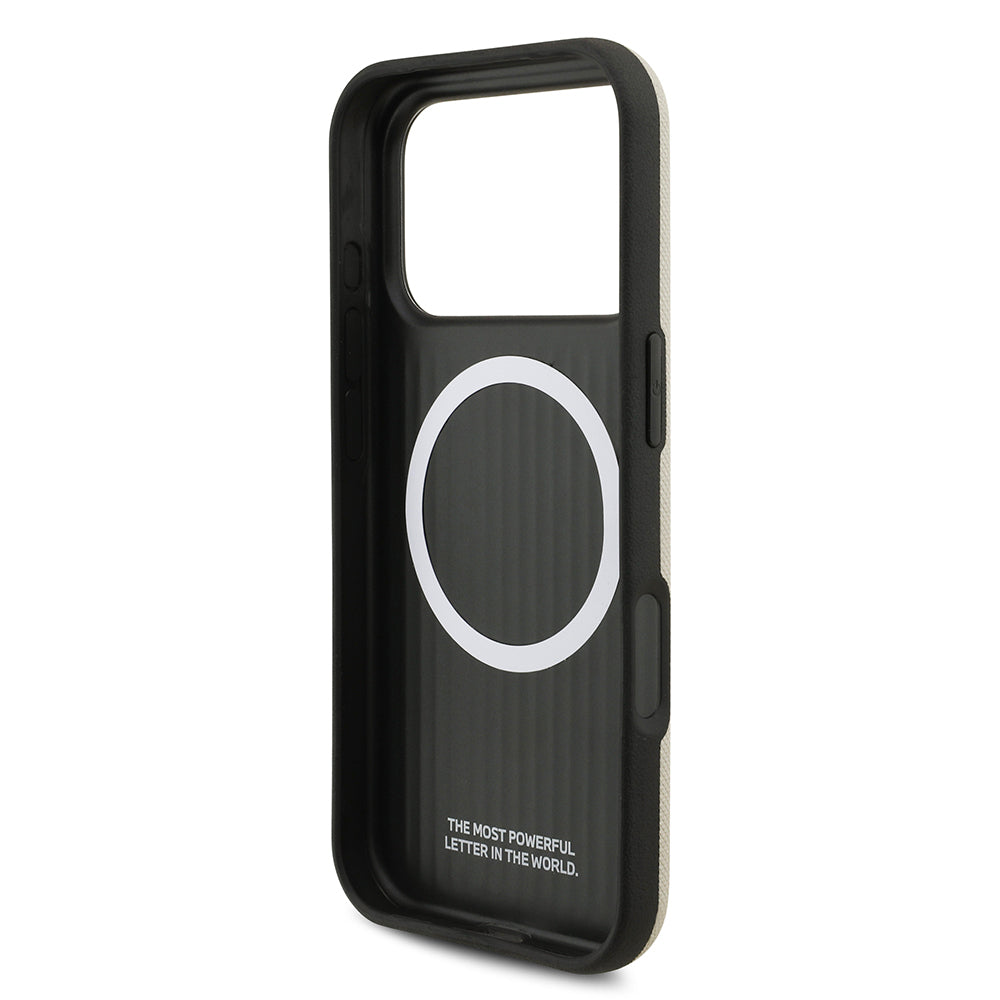 iPhone 17 Pro Kılıf BMW Orjinal Lisanslı M-safe Şarj Özellikli Metal Logolu Delikli M Dizayn Deri Kılıf