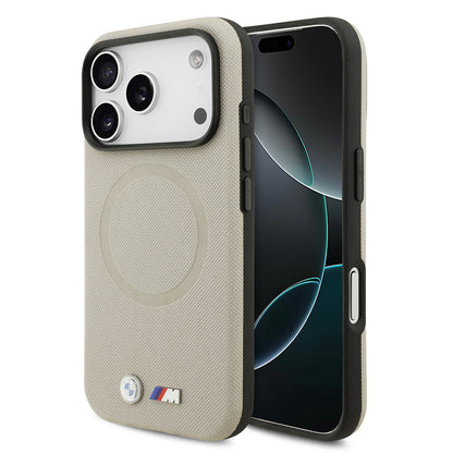 iPhone 17 Pro Kılıf BMW Orjinal Lisanslı M-safe Şarj Özellikli Metal Logolu Delikli M Dizayn Deri Kılıf