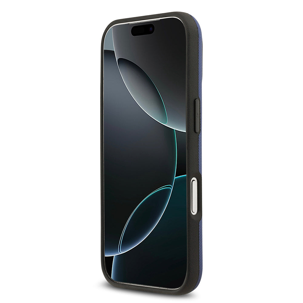 iPhone 17 Pro Kılıf BMW Orjinal Lisanslı M-safe Şarj Özellikli Metal Logolu Delikli M Dizayn Deri Kılıf