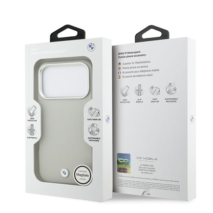 iPhone 17 Pro Kılıf BMW Orjinal Lisanslı M-safe Şarj Özellikli Metal Logolu Tam Kaplama Deri Kılıf