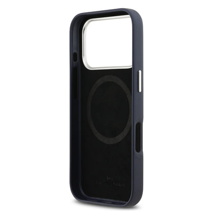 iPhone 17 Pro Kılıf BMW Orjinal Lisanslı M-safe Şarj Özellikli Metal Logolu Tam Kaplama Deri Kılıf