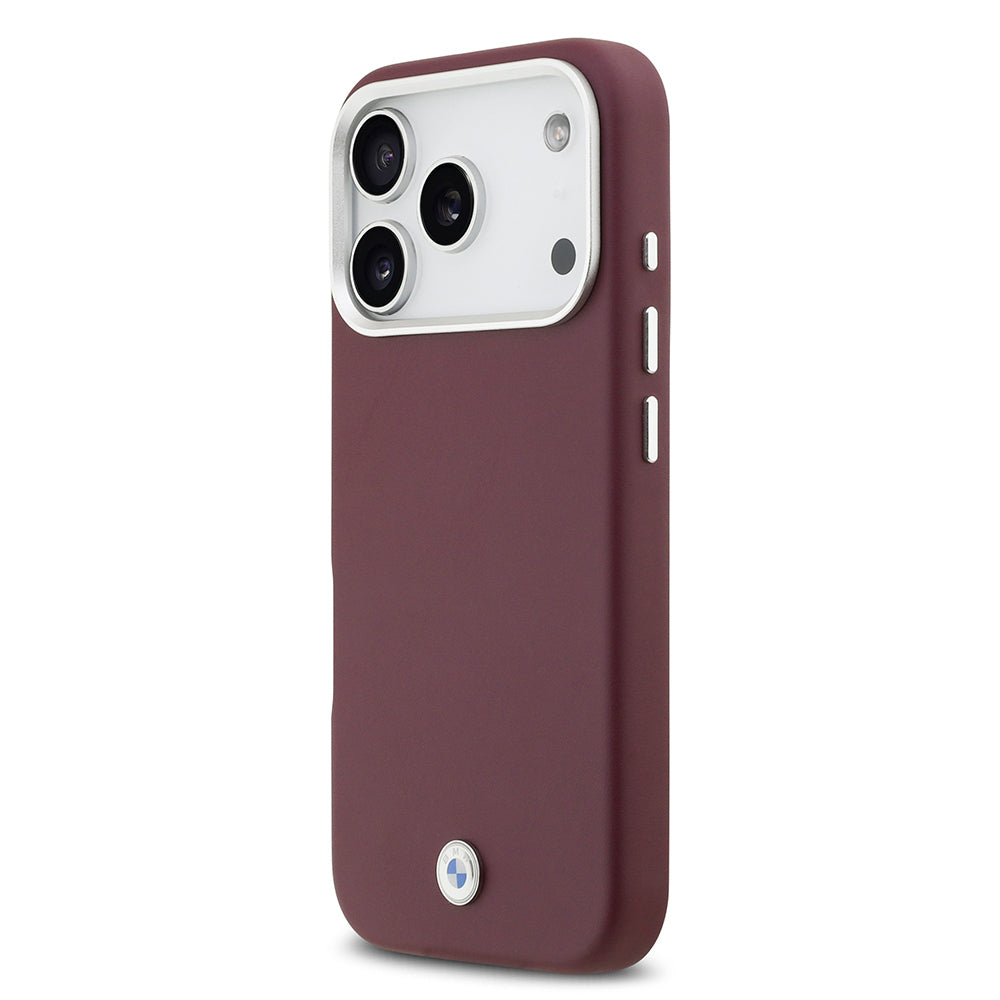 iPhone 17 Pro Kılıf BMW Orjinal Lisanslı M-safe Şarj Özellikli Metal Logolu Tam Kaplama Deri Kılıf