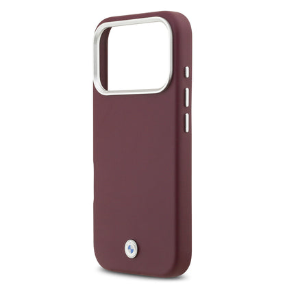 iPhone 17 Pro Kılıf BMW Orjinal Lisanslı M-safe Şarj Özellikli Metal Logolu Tam Kaplama Deri Kılıf