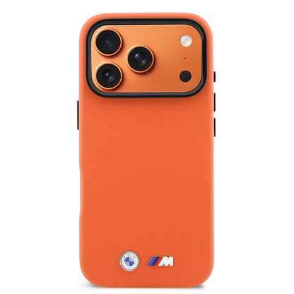 Apple iPhone 17 Pro Kılıf BMW Orjinal Lisanslı M-safe Şarj Özellikli Standlı Metal Kamera Çerçeveli M Logolu PU Deri Kapak