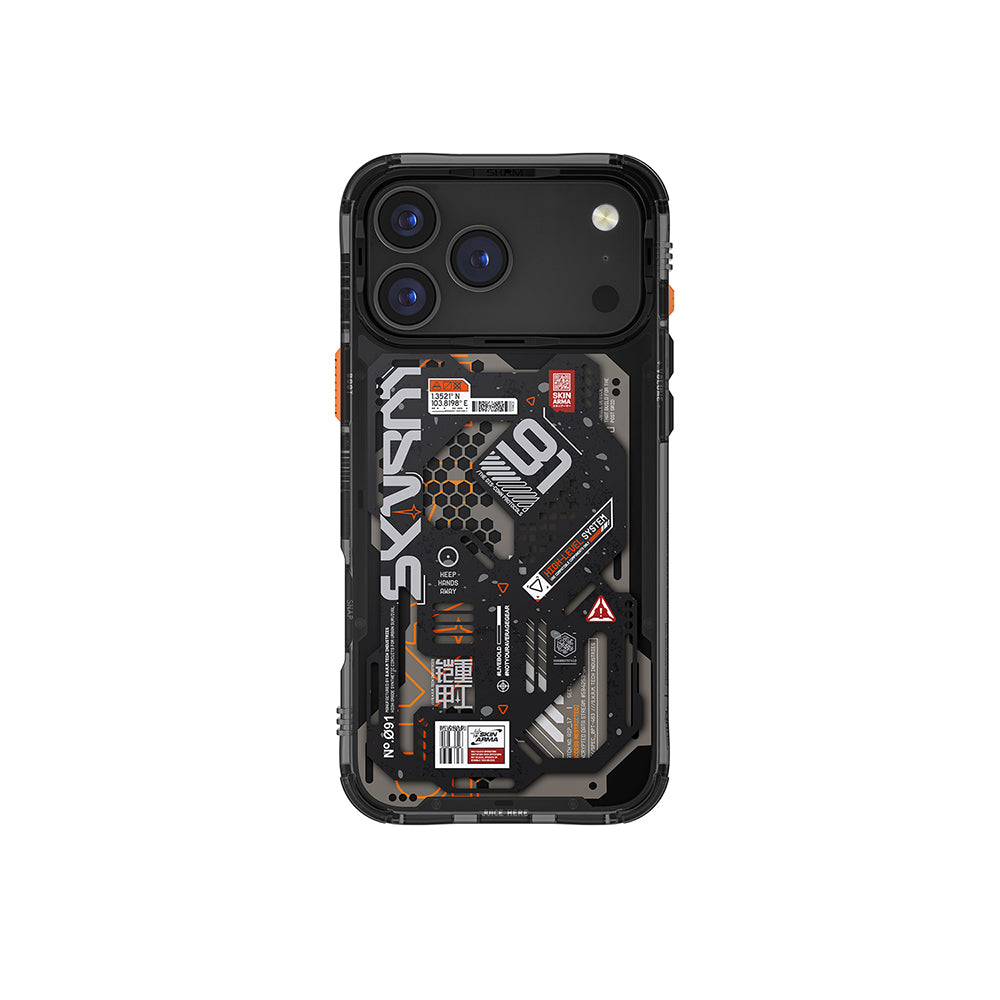 Apple iPhone 17 Pro Kılıf Desenli Airbag Tasarımlı Skinarma Spectra Kapak Beyaz