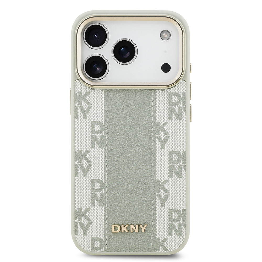 iPhone 17 Pro Kılıf DKNY Orjinal Lisanslı M-safe Şarj Özellikli 3D Yazılı Checkered Pattern Kılıf