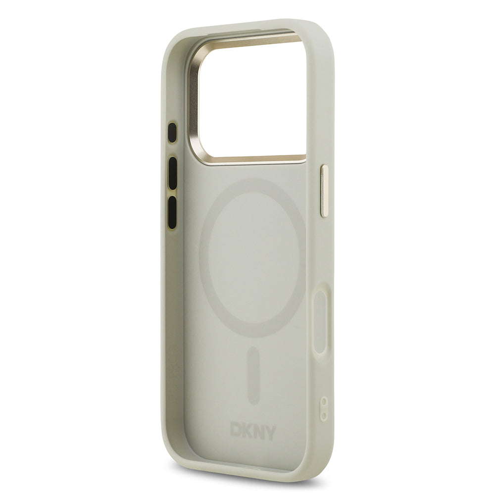 iPhone 17 Pro Kılıf DKNY Orjinal Lisanslı M-safe Şarj Özellikli 3D Yazılı Checkered Pattern Kılıf