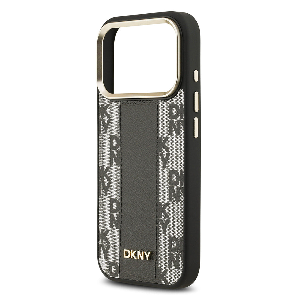 iPhone 17 Pro Kılıf DKNY Orjinal Lisanslı M-safe Şarj Özellikli 3D Yazılı Checkered Pattern Kılıf