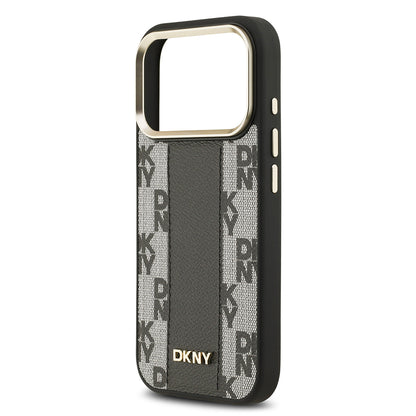iPhone 17 Pro Kılıf DKNY Orjinal Lisanslı M-safe Şarj Özellikli 3D Yazılı Checkered Pattern Kılıf