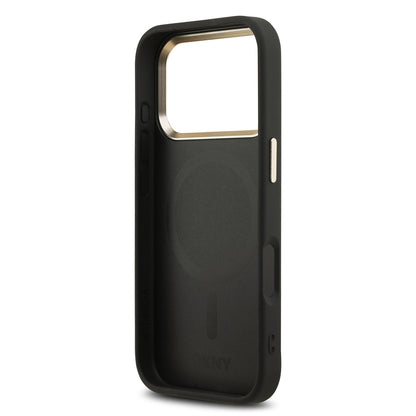 iPhone 17 Pro Kılıf DKNY Orjinal Lisanslı M-safe Şarj Özellikli 3D Yazılı Checkered Pattern Kılıf