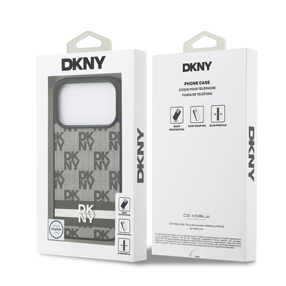iPhone 17 Pro Kılıf DKNY Orjinal Lisanslı M-safe Şarj Özellikli 3D Yazılı Metal Logolu Kılıf