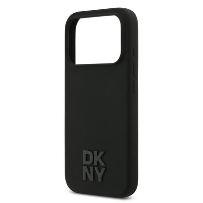 Apple iPhone 17 Pro Kılıf DKNY Orjinal Lisanslı M-safe Şarj Özellikli Metal Logolu Silikon Kapak