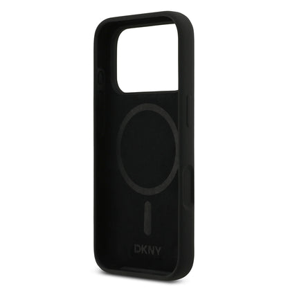 Apple iPhone 17 Pro Kılıf DKNY Orjinal Lisanslı M-safe Şarj Özellikli Metal Logolu Silikon Kapak