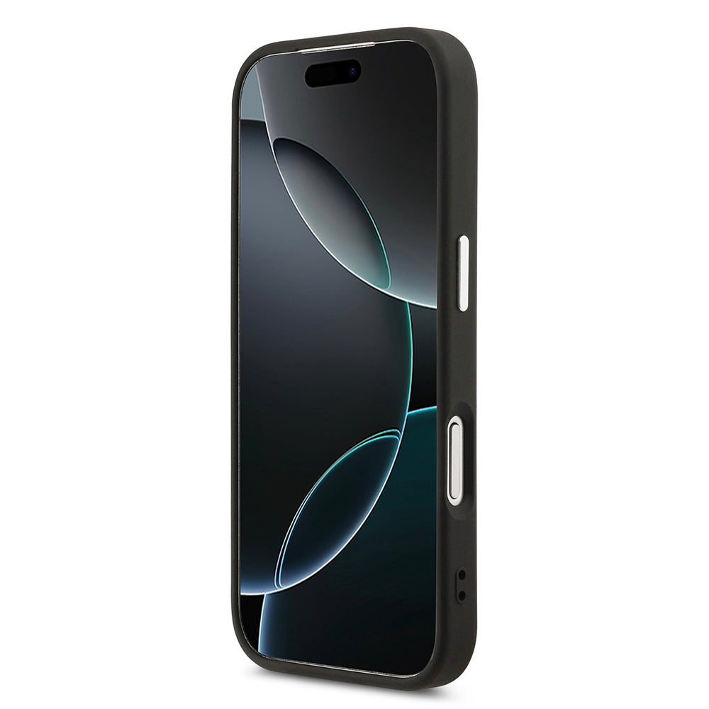 iPhone 17 Pro Kılıf DKNY Orjinal Lisanslı M-safe Şarj Özellikli PU Deri Kabartmalı Kılıf