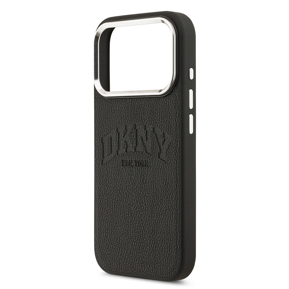 iPhone 17 Pro Kılıf DKNY Orjinal Lisanslı M-safe Şarj Özellikli PU Deri Kabartmalı Kılıf