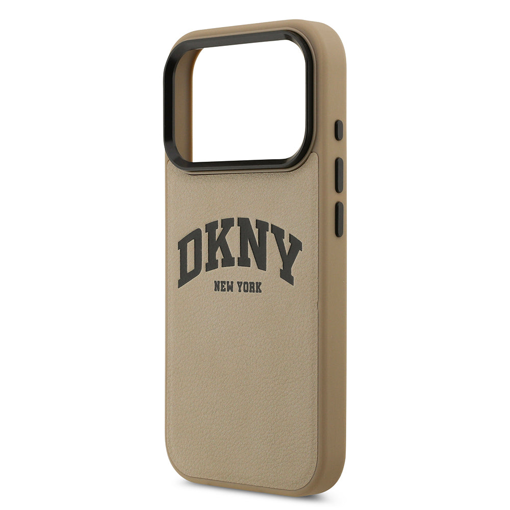 iPhone 17 Pro Kılıf DKNY Orjinal Lisanslı M-safe Şarj Özellikli PU Deri Kabartmalı Kılıf